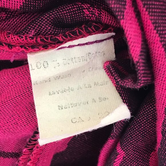 VTG 1980 Bernard Cowan dress women's 5/6 cotton pink/black maxi tiered holiday - Picture 10 of 12